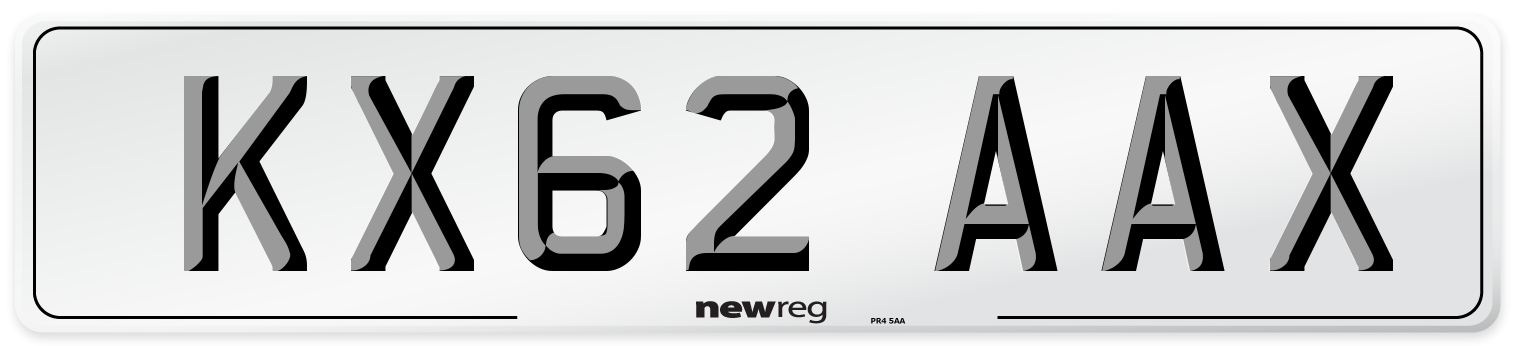 KX62 AAX Number Plate from New Reg